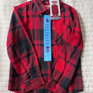 Levi's Red and Black Buffalo Plaid Shirt with Tag
